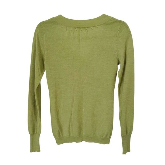 The Limited Merino Wool Blend Sweater Womens S Sage Green V Neck Lightweight - Picture 2 of 9